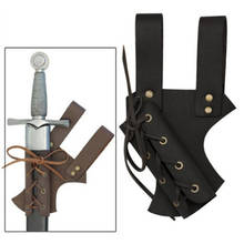 Medieval alça de ombro espada titular bainha bainha adulto homem larp cavaleiro arma traje viking pirata cosplay cinto coldre 2024 - compre barato