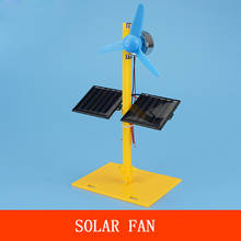 Solar Fan Model DIY Plastic Solar Fan Model Building Assembly Kids Toy Generator DC Motor Mini Fan Panel Science Education Toys 2024 - buy cheap