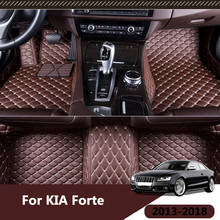 Tapete personalizado para proteção automotiva, carpete com proteção para o chão do carro, para kia cerato forte yd 2013, 2014, 2015, 2016, 2017, 2018 2024 - compre barato