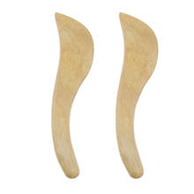2 шт сандаловые деревянные Gua Sha массажные инструменты для соскабливания, Натуральный Деревянный триггер точка гуаша скребковая доска с гладкой кромкой 2024 - купить недорого