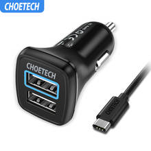 CHOETECH 30 Вт Быстрая зарядка 3,0 двойной зарядное устройство USB зарядное устройство для мобильного телефона iPhone 11 Pro Max samsung huawei Xiaom автомобильное зарядное устройство 2024 - купить недорого