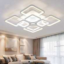Lustre moderno de teto, luminária led regulável com controle remoto para sala de estar, quarto, iluminação para interiores 2024 - compre barato