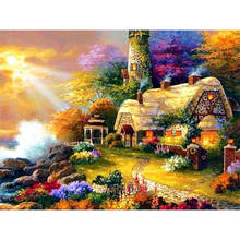 New 5D Diamond Painting Villa Garden Landscape Diamond Embroidery Cross Stitch Full Square Rhinestone Mosaic Home Decor Gift 2024 - buy cheap