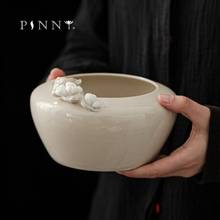 PINNY 840ML Plant Ash Glaze Ceramic Tea Wash Bowls Chinese Kung Fu Tea Accessories Three-dimensional Plum Blossom Tea Service 2024 - buy cheap