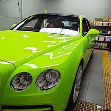 Premium Gloss Crystal Apple Green Vinyl Film DIY Car Wrap Roll with Air Bubbles Release Adhesive Wrapping Foil 2024 - buy cheap