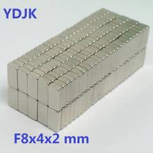 10 20 50 100PCS/LOT N35 Rectangular Magnets 8x4x2 Super Strong Neodymium Rare Earth Permanent Magnet 8*4*2 NdFeB Magnet 8 x 4 x 2024 - buy cheap