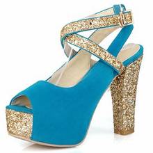 ENMAYLA Plus Size 34-43 Hot NEW Sexy High Heel Women's Pumps Wedding Shoes Platform Woman Dress Shoes Sequin Sparkling Shoes 2024 - buy cheap