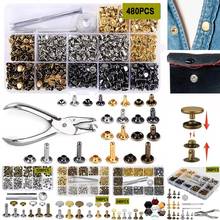 120/180/240/480/360Pcs Leather Rivets Double Cap Rivet Tubular Metal Studs Tool Kit Leather Buckle Decorative Buttons 2024 - buy cheap