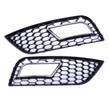 8K0807681K 8K0807682K 1 Pair of Silver Honey-comb Front Bumper Fog Light Grille fit for AUDI A4 B8.5 RS4 STYLE 2013-2015 2016 2024 - buy cheap