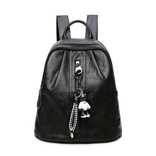 women backpack genuine leather school bags female shoulder crossbody bags ladies leather vintage backpack girls travel C1325 2024 - buy cheap