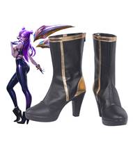 LOL Daughter of the Void Kaisa Black Cosplay Boots Shoes Custom Made Any Size 2024 - buy cheap