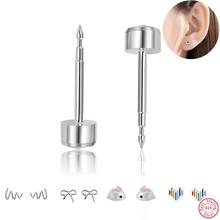 ZEMO 100% 925 Silver Cute Stud Earring for Women Curve Bow Helix Conch Earring for Girls Round Heart Silver Ear Piercing Jewelry 2024 - buy cheap