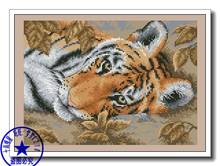 100% egypt COTTONFREE delivery Popular  counted cross stitch kit tiger dimensions, lying tiger 2024 - buy cheap