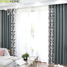 Floral Printing High Precision Curtain Cloth Highly Shading Splicing Window Drapes For Bedroom Blackout 2024 - buy cheap