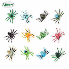 Realistic Plastic Spider insect Toys figurine,Halloween Prank Props,Small Size funny Spiders Halloween Decorations 12pcs 2024 - buy cheap