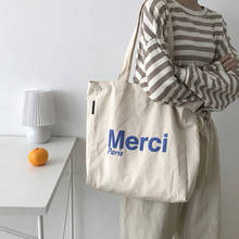 Bolso de hombro grande de lona para mujer, bolsa de mano con estampado francés 3D, ecológico, para compras de comestibles, de tela, informal, para libros 2024 - compra barato