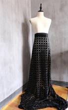 Black stretch velvet hollow gilded fabric fashion dress dress cheongsam skirt fabric 2024 - buy cheap