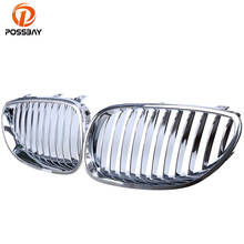 POSSBAY Car Grills for BMW 5-Series E60 Sedan/Touring E61 525d/525i/525xi 2003-2010 Chrome Silver Car Front Center Grille Grill 2024 - buy cheap