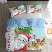 HELENGILI 3D Bedding Set Christmas Print Duvet Cover Set Bedclothes with Pillowcase Bed Set Home Textiles #YC-224 2024 - buy cheap