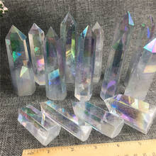 Cristales naturales aura-varita de cuarzo transparente, piedras curativas para decoración del hogar 2024 - compra barato
