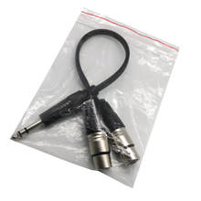 Macho para fêmea xlr para 6.35mm fêmea estéreo jack 3 pinos xlr mic cabo 1ft 2024 - compre barato