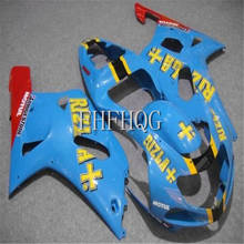 Kit de carenados para motocicletas Suzuki GSXR600, GSXR750, GSXR 600, 750, 01, 02, 03, 2001, 2002, 2003, plástico ABS, personalizado, azul RIZLA 2024 - compra barato