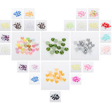 Cuentas de resina plástica para fabricación de joyas, accesorios de perlas de imitación semiredondas con reverso plano, rojo, negro y blanco, 2-14mm, 50-500 Uds. 2024 - compra barato