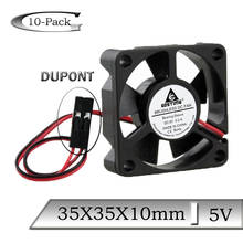 10 Pcs/lot Gdstime DC 5V 35x35x10mm Mini Brushless Axial DC Cooling Fan 35mmx10mm 3.5cm 3D Printer Dupont Plug cooler Fan 2024 - buy cheap