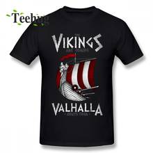 Hipster Vikings Are Coming Boat T Shirt For Male Geek Top Design For Boy Round Collar Homme Tee Shirt 100% Cotton Short-sleeved 2024 - buy cheap
