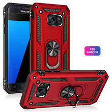 Capa magnética de suporte para samsung galaxy s7, capa com anel e suporte para samsung galaxy s7 2024 - compre barato