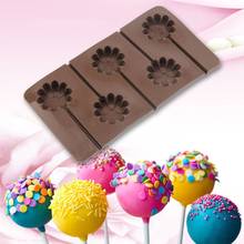 1pcs 5 Cavity  Sunflower Lollipop Shape Silicone Mold Cake Mousse Pastry Chocolate Moulds Cupcake Decoration Kitchen Accessories 2024 - buy cheap