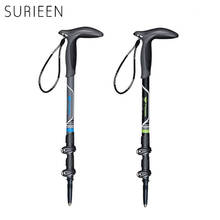 1Pc T Handle 3 Section Carbon Fiber Ultralight Walking Sticks For Travel Cane Folding Trekking Poles Walking Rod Hiking Crutches 2024 - buy cheap