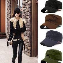 Military Hat Men Women Sunshade Hat Flat Top Breathable Sun Protective Casual Cap Outdoor Solid Color Fashion Military Cap 2024 - buy cheap