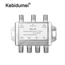 Interruptor multiinterruptor MS34EZ 3x4 para TV, divisor de señal FTA LNB para satélite en cascada, 3 en 4, para DVB-S2 y DVB-T2, novedad 2024 - compra barato