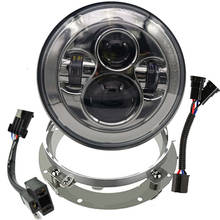 Мотоцикл 7 дюймов светодиодный проектор фара мото Монтажный кронштейн кольцо и адаптер жгут проводов для Steet Glide Softail Fat 2024 - купить недорого