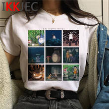 Camiseta de totoro studio ghibli miyazaki hayao para mujer, top de verano para mujer, camisetas gráficas para mujer, camiseta harajuku kawaii 2024 - compra barato