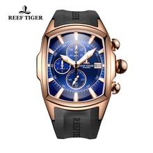 2020 Reef Tiger/RT Top Brand Luxury Sport Watch Men Rose Gold Blue Dial Professional Stop Waterproof Watches Relogio Masculino 2024 - buy cheap