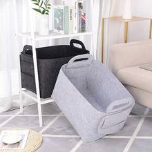 Japanese style Household Foldable Laundry Basket With Handle Felt Sundries Clothes towel storage box 2024 - buy cheap