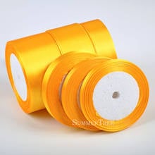 1 Roll Yellow 25yards 6mm - 50mm Satin Ribbon Sash Gift Bow Handmade DIY Craft Wedding Party Supply Banquet Decoration 2024 - buy cheap