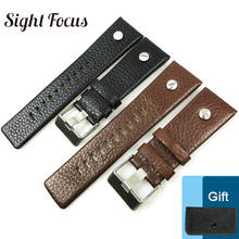 22mm 24mm 26mm 28mm Litchi Grain Calfskin Leather Watchband for Diesel Hamilton Pam Watch Strap Bracelet Belt Rivet Band Correa 2024 - buy cheap