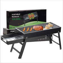 Parrilla grande gruesa para barbacoa al aire libre, parrilla de carbón portátil, barbacoa plegable, horno de carbón, mesa de Camping 2024 - compra barato