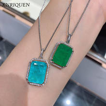 Paraiba Tourmaline Pendant  Luxury 925 Sterling Silver Gemstone Aquamarine Stone Diamonds Necklace Jewelry Gift for Girlfriend 2024 - buy cheap
