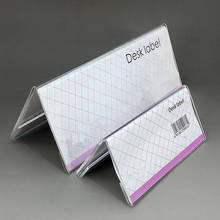 Soporte de plástico acrílico transparente para señal de nombre, soporte de Clip para etiquetas de tarjetas de papel, en la encimera de la Mesa, Tipo V, 10 Uds. 2024 - compra barato