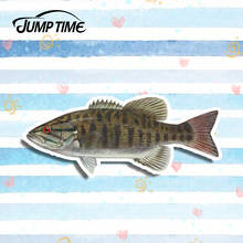 Jump Time 13cm x 5.4cm Pikeperch Vinyl Stickers Car Window Bumper Decal Fishing Sticker Waterproof 3D Car Styling 2024 - buy cheap