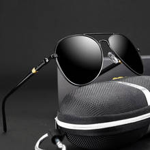 Gafas de sol polarizadas para hombre y mujer, lentes de sol de piloto negro, de marca de diseñador, Retro 2024 - compra barato