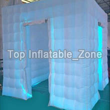 Cabine de foto inflável para festa de casamento, casa inflável em cubo com luz de led multicolorida 2024 - compre barato