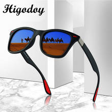 Higodoy óculos de sol polarizados masculino, armação quadrada vintage de grandes dimensões, óculos de sol clássico retrô para miopia, designer de marca de luxo 2019 2024 - compre barato