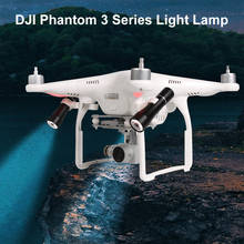 Holofote led para drone, iluminação noturna para dji phantom 3 series, kit de lâmpada de luz, peças, acessórios 2024 - compre barato