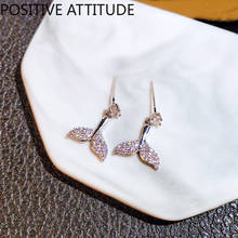 2020 New Japan and South Korea Mermaid Tail Women Earrings Shiny Fine Zirconia Gifts For Women Wedding Prom Pop Jewelry 2024 - buy cheap