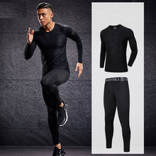 2 Pcs Men's Tracksuit Gym Fitness Compression Sports Suit Clothes Running Jogging Sport Wear Exercise Workout Tights Sportwear 2024 - buy cheap
